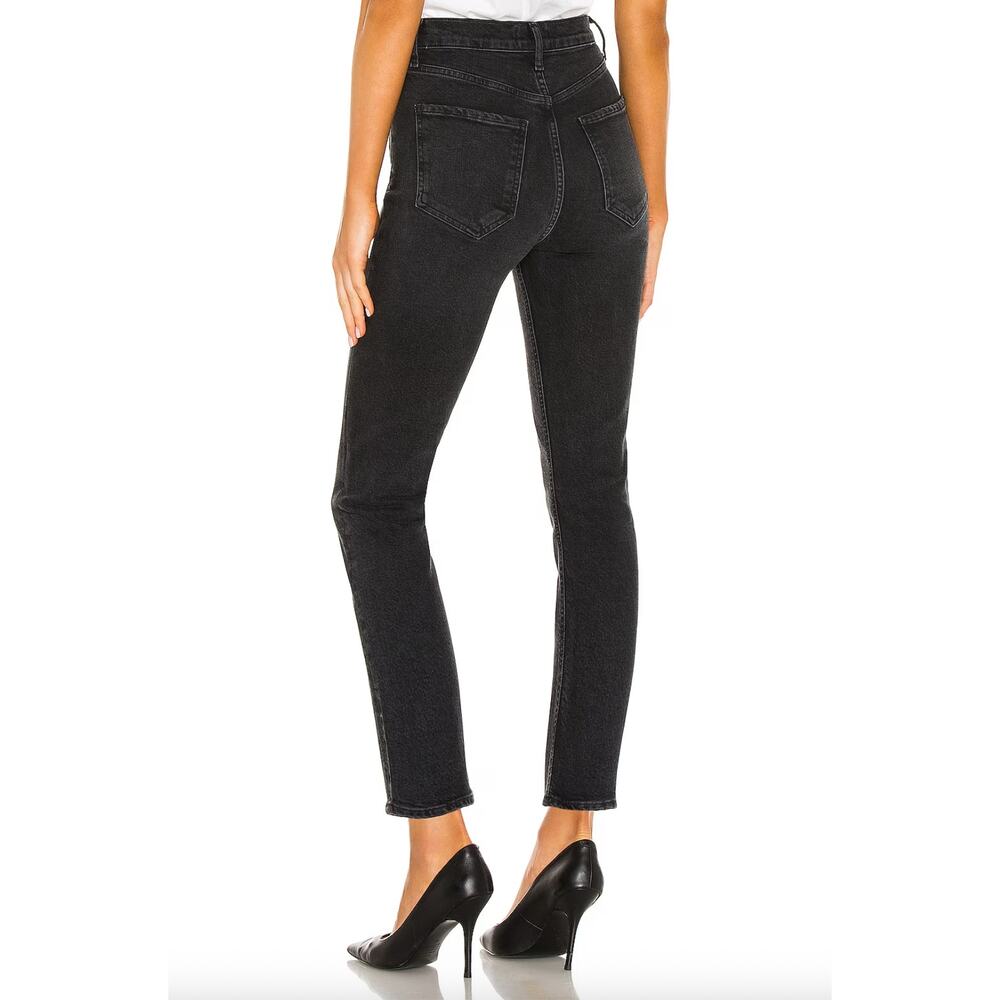AGOLDE Riley Crop Black Jeans Size 27